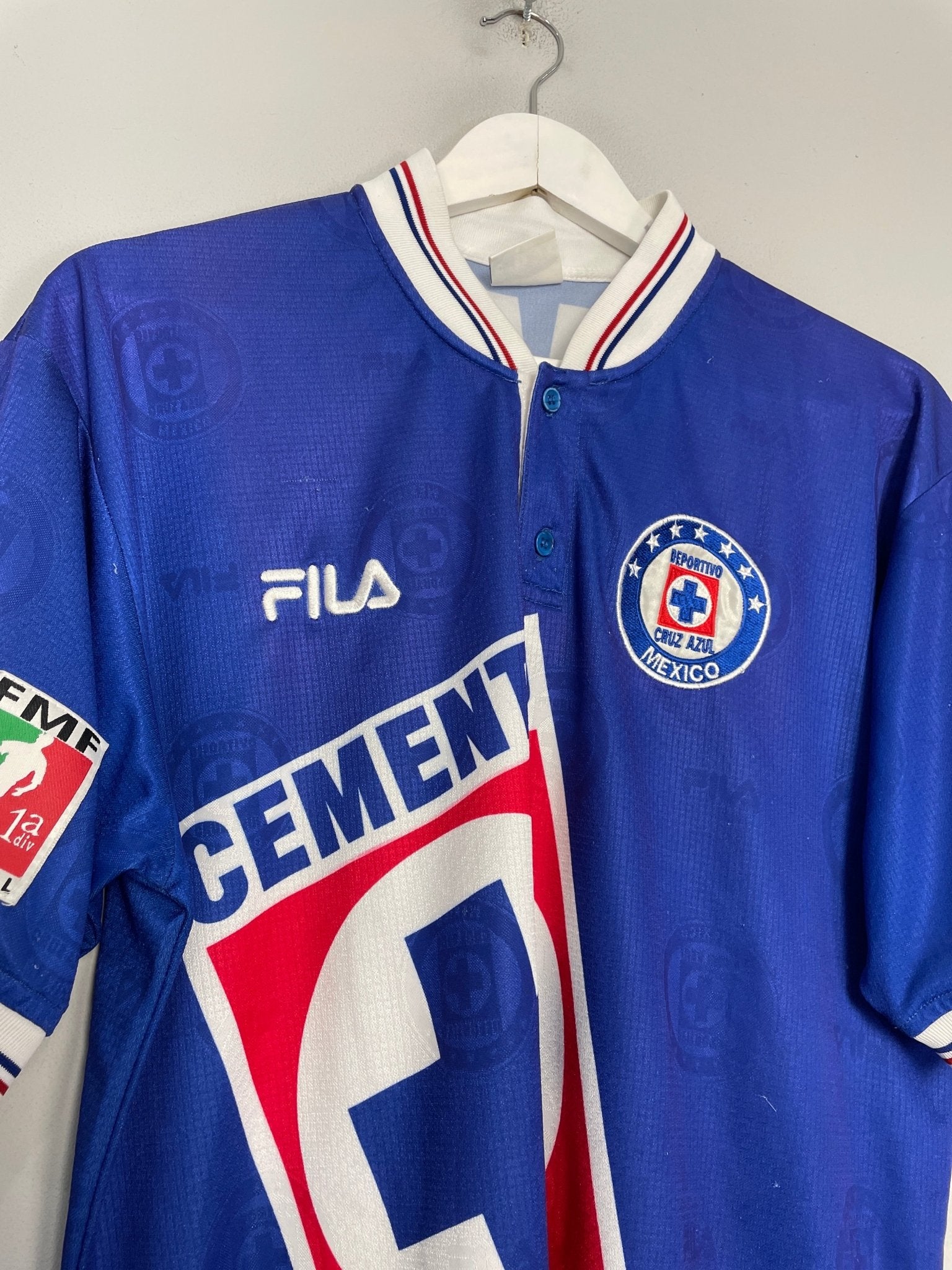 Shop 1998/99 CRUZ AZUL HOME SHIRT (M) FILA, classic football shirts, vintage football shirts & retro soccer jerseys at Cult Kits
