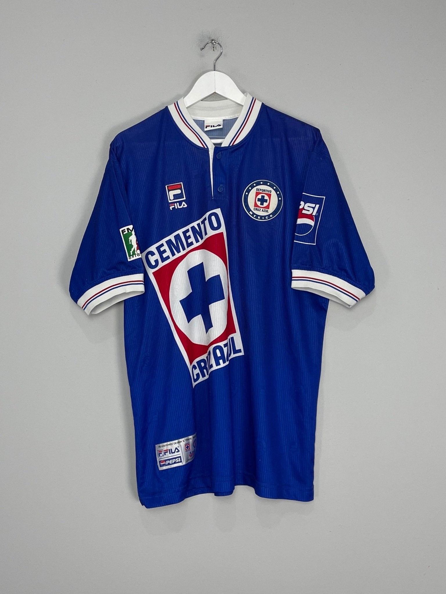 Shop 1998/99 CRUZ AZUL HOME SHIRT (XL) FILA, classic football shirts, vintage football shirts & retro soccer jerseys at Cult Kits