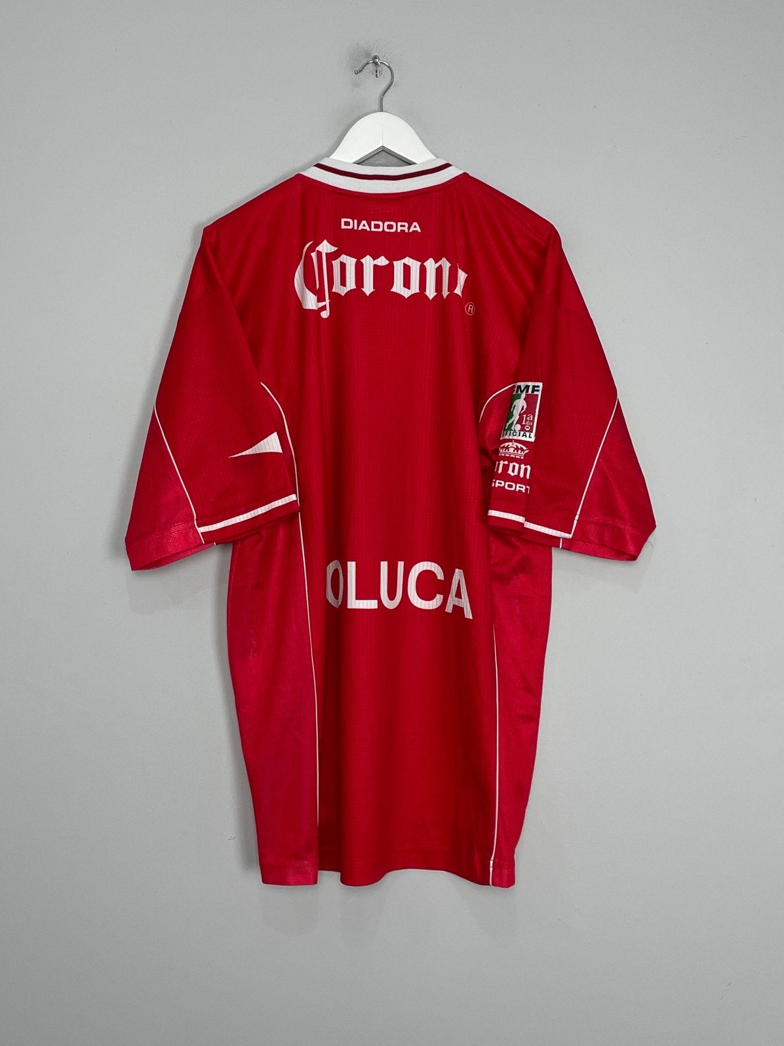 Shop 1998/99 DEPORTIVO TOLUCA HOME SHIRT (XL) DIADORA, classic football shirts, vintage football shirts & retro soccer jerseys at Cult Kits