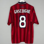 Shop 1998/99 ENGLAND GASCOIGNE #8 AWAY SHIRT (L) UMBRO, classic football shirts, vintage football shirts & retro soccer jerseys at Cult Kits