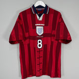 Shop 1998/99 ENGLAND GASCOIGNE #8 AWAY SHIRT (L) UMBRO, classic football shirts, vintage football shirts & retro soccer jerseys at Cult Kits