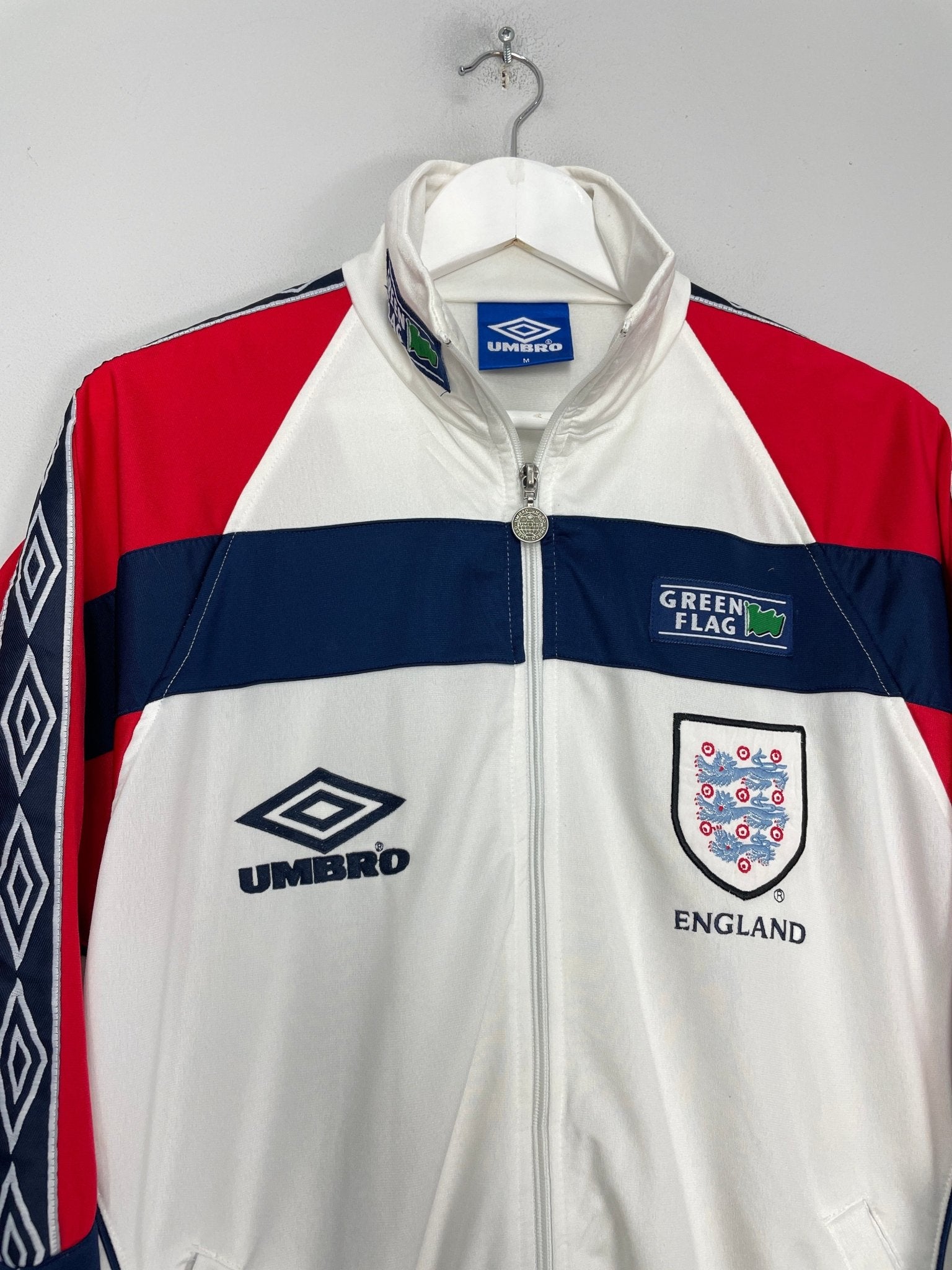 Shop 1998/99 ENGLAND TRACK JACKET (M) UMBRO, classic football shirts, vintage football shirts & retro soccer jerseys at Cult Kits
