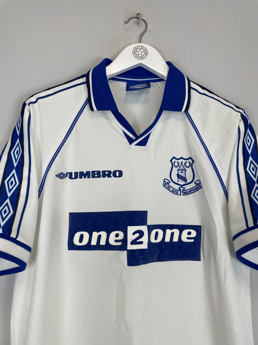 1998/99 EVERTON AWAY SHIRT (L) UMBRO - Cult Kits - Large - Buy Vintage Football Shirts, Authentic Retro Football Shirts For Sale, Classic Football Shirts & Soccer Jersey