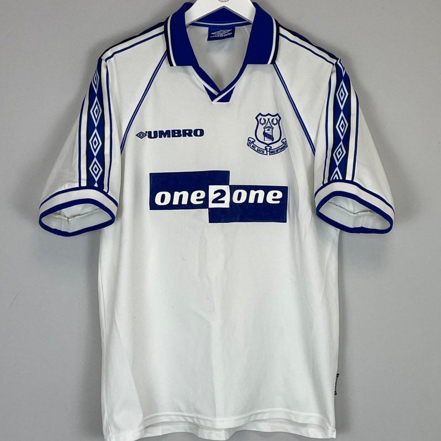 1998/99 EVERTON AWAY SHIRT (L) UMBRO - Cult Kits - Large - Buy Vintage Football Shirts, Authentic Retro Football Shirts For Sale, Classic Football Shirts & Soccer Jersey