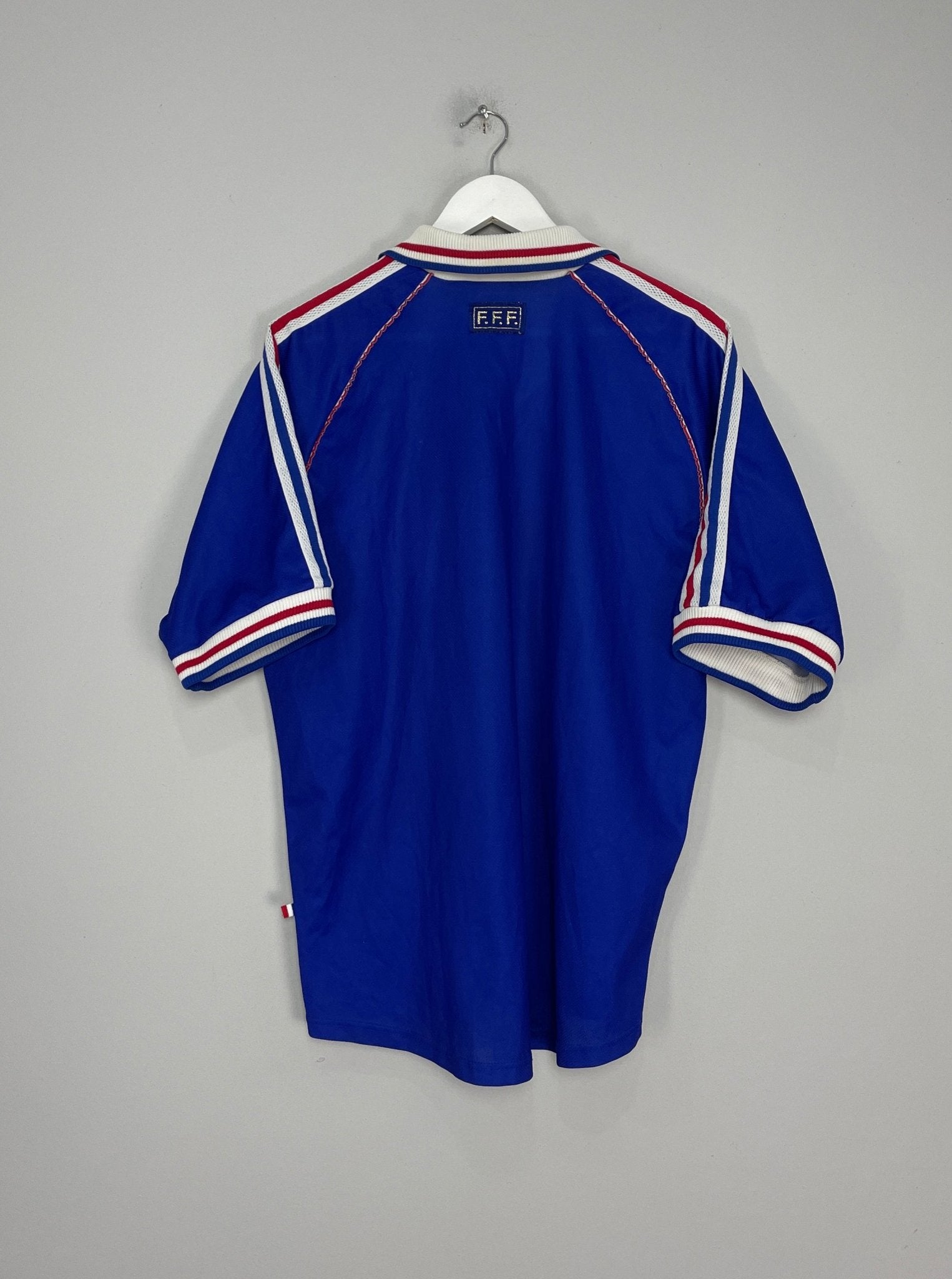 Shop 1998/99 FRANCE HOME SHIRT (L) ADIDAS, classic football shirts, vintage football shirts & retro soccer jerseys at Cult Kits