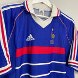 Shop 1998/99 FRANCE HOME SHIRT (L) ADIDAS, classic football shirts, vintage football shirts & retro soccer jerseys at Cult Kits