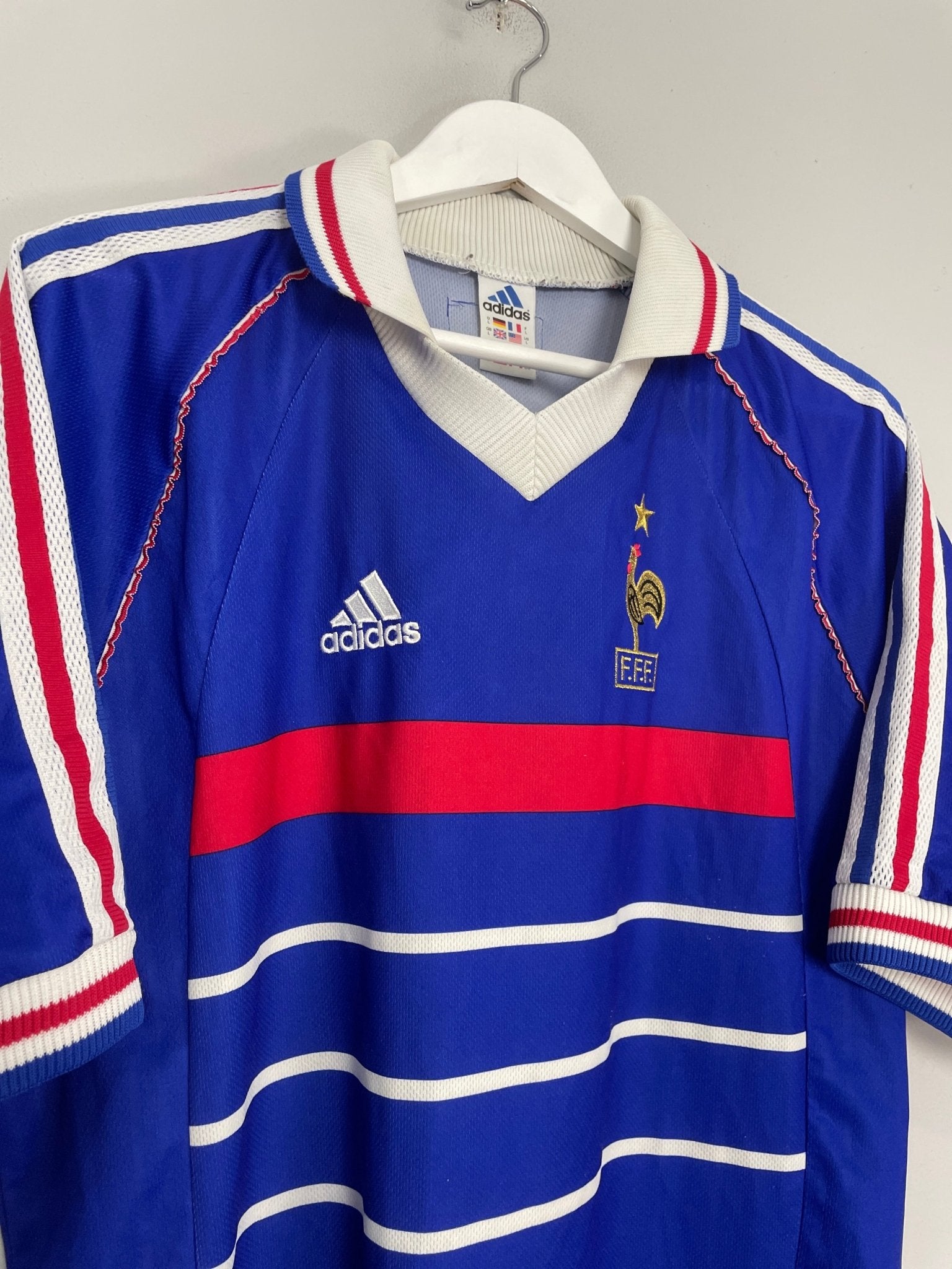 Shop 1998/99 FRANCE HOME SHIRT (L) ADIDAS, classic football shirts, vintage football shirts & retro soccer jerseys at Cult Kits