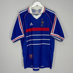Shop 1998/99 FRANCE HOME SHIRT (L) ADIDAS, classic football shirts, vintage football shirts & retro soccer jerseys at Cult Kits