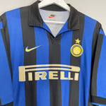 Shop 1998/99 INTER MILAN HOME SHIRT (XL) NIKE, classic football shirts, vintage football shirts & retro soccer jerseys at Cult Kits