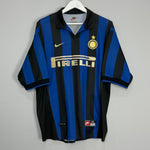 Shop 1998/99 INTER MILAN HOME SHIRT (XL) NIKE, classic football shirts, vintage football shirts & retro soccer jerseys at Cult Kits