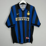 Shop 1998/99 INTER MILAN HOME SHIRT (XL) NIKE, classic football shirts, vintage football shirts & retro soccer jerseys at Cult Kits