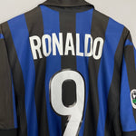 Shop 1998/99 INTER MILAN RONALDO #9 HOME SHIRT (L) NIKE, classic football shirts, vintage football shirts & retro soccer jerseys at Cult Kits
