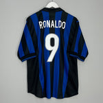 Shop 1998/99 INTER MILAN RONALDO #9 HOME SHIRT (L) NIKE, classic football shirts, vintage football shirts & retro soccer jerseys at Cult Kits