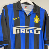 Shop 1998/99 INTER MILAN RONALDO #9 HOME SHIRT (L) NIKE, classic football shirts, vintage football shirts & retro soccer jerseys at Cult Kits
