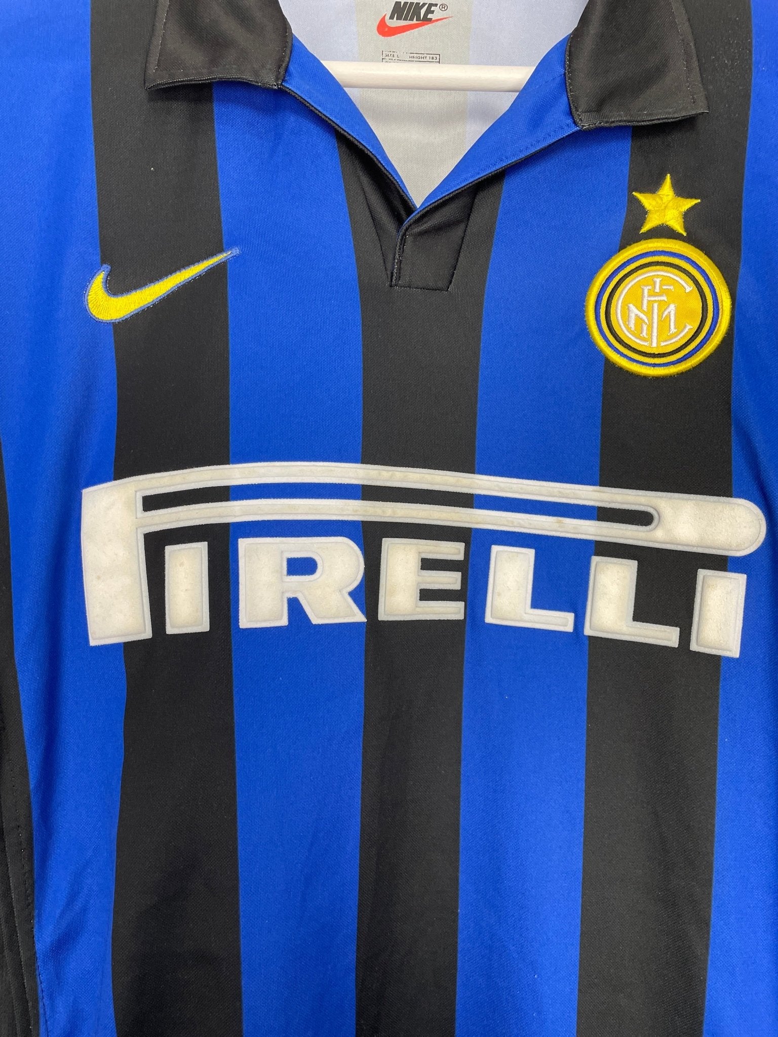 Shop 1998/99 INTER MILAN RONALDO #9 HOME SHIRT (L) NIKE, classic football shirts, vintage football shirts & retro soccer jerseys at Cult Kits