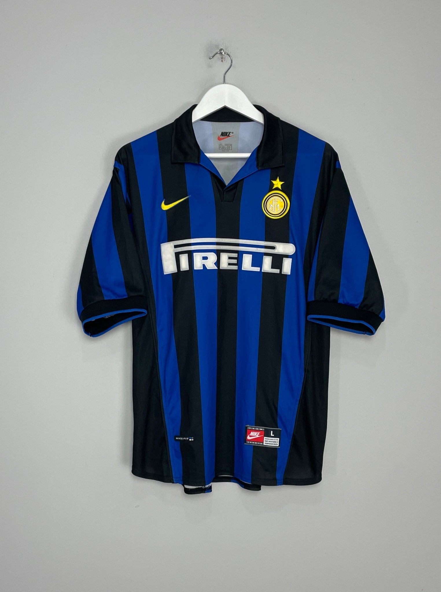 Shop 1998/99 INTER MILAN RONALDO #9 HOME SHIRT (L) NIKE, classic football shirts, vintage football shirts & retro soccer jerseys at Cult Kits