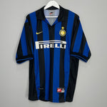 Shop 1998/99 INTER MILAN RONALDO #9 HOME SHIRT (XL) NIKE, classic football shirts, vintage football shirts & retro soccer jerseys at Cult Kits