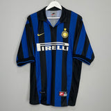 Shop 1998/99 INTER MILAN RONALDO #9 HOME SHIRT (XL) NIKE, classic football shirts, vintage football shirts & retro soccer jerseys at Cult Kits