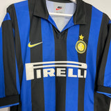 Shop 1998/99 INTER MILAN RONALDO #9 HOME SHIRT (XL) NIKE, classic football shirts, vintage football shirts & retro soccer jerseys at Cult Kits