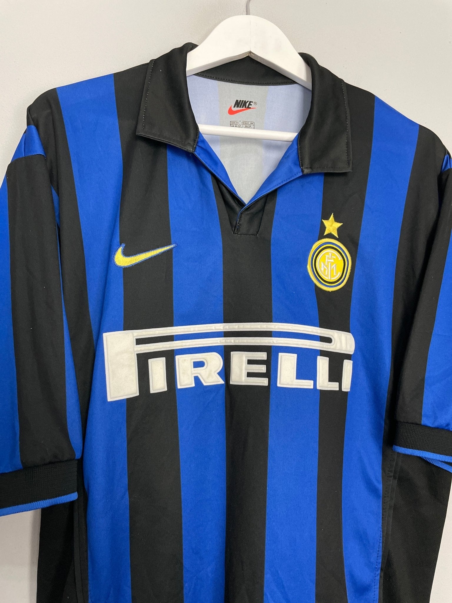 Shop 1998/99 INTER MILAN RONALDO #9 HOME SHIRT (XL) NIKE, classic football shirts, vintage football shirts & retro soccer jerseys at Cult Kits