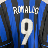 Shop 1998/99 INTER MILAN RONALDO #9 HOME SHIRT (XL) NIKE, classic football shirts, vintage football shirts & retro soccer jerseys at Cult Kits