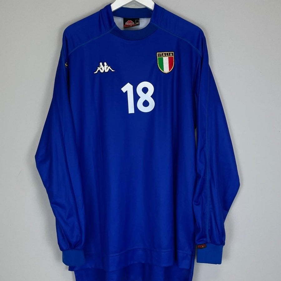 1998/99 ITALY (BAGGIO) 18 L/S HOME SHIRT (XL) KAPPA - Cult Kits - XL - Buy Vintage Football Shirts, Authentic Retro Football Shirts For Sale, Classic Football Shirts & Soccer Jersey