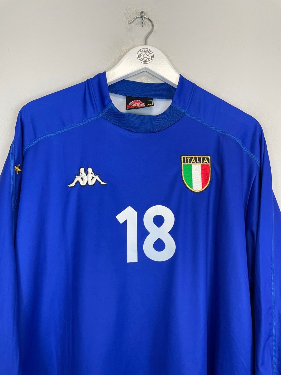 1998/99 ITALY (BAGGIO) 18 L/S HOME SHIRT (XL) KAPPA - Cult Kits - XL - Buy Vintage Football Shirts, Authentic Retro Football Shirts For Sale, Classic Football Shirts & Soccer Jersey