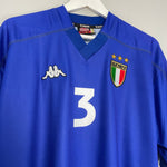 Shop 1998/99 ITALY MALDINI #3 HOME SHIRT (XL) KAPPA, classic football shirts, vintage football shirts & retro soccer jerseys at Cult Kits
