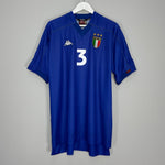 Shop 1998/99 ITALY MALDINI #3 HOME SHIRT (XL) KAPPA, classic football shirts, vintage football shirts & retro soccer jerseys at Cult Kits