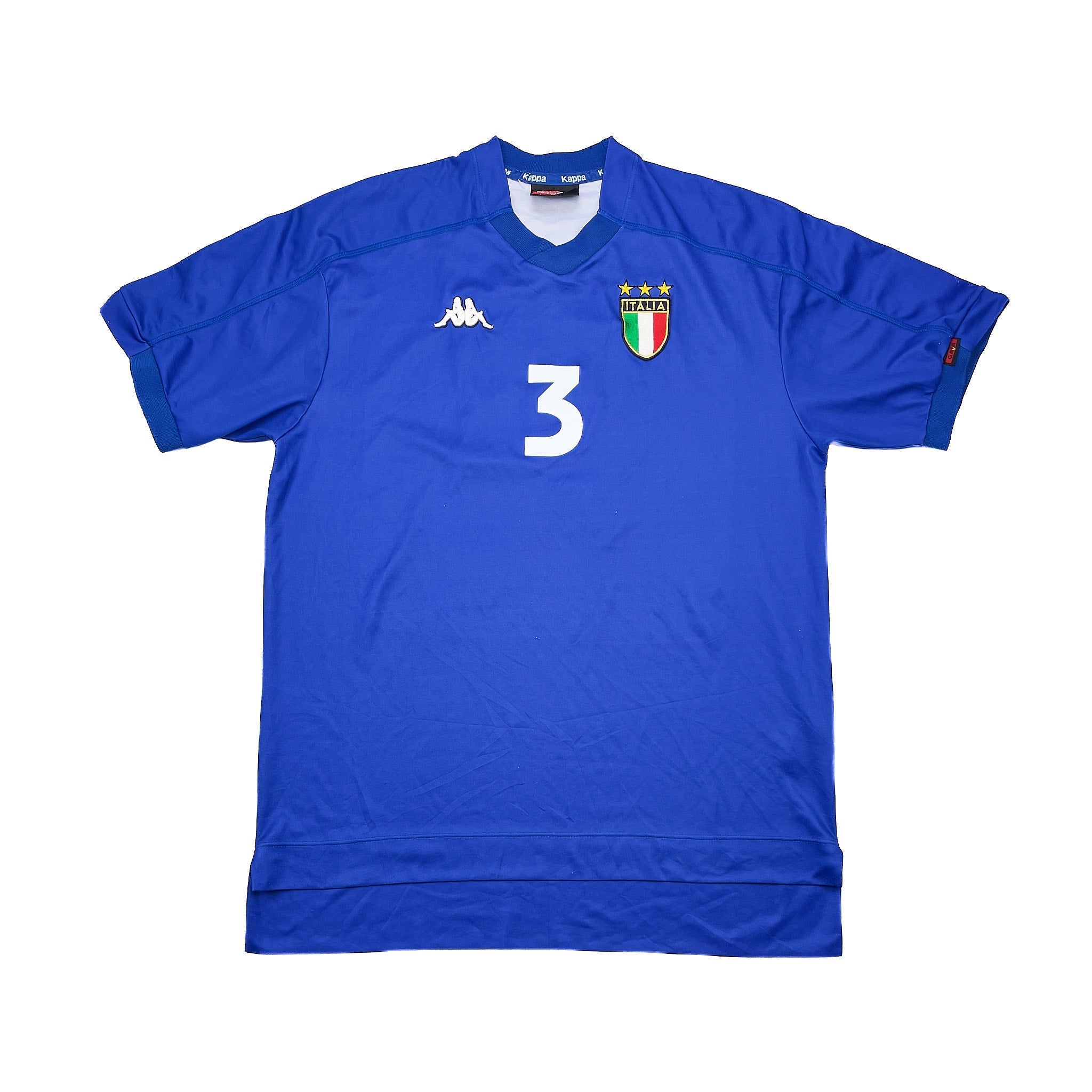 Buy 1998/99 Italy Maldini 3 Home Shirt (XL) Kappa ~ Free worldwide shipping ~ Authentic Vintage Football Shirts from Cult Kits