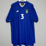 Shop 1998/99 ITALY MALDINI #3 HOME SHIRT (XXL) KAPPA, classic football shirts, vintage football shirts & retro soccer jerseys at Cult Kits