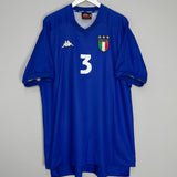 Shop 1998/99 ITALY MALDINI #3 HOME SHIRT (XXL) KAPPA, classic football shirts, vintage football shirts & retro soccer jerseys at Cult Kits