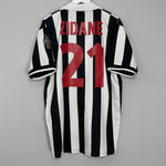 Shop 1998/99 JUVENTUS ZIDANE #21 HOME SHIRT (XL) KAPPA, classic football shirts, vintage football shirts & retro soccer jerseys at Cult Kits