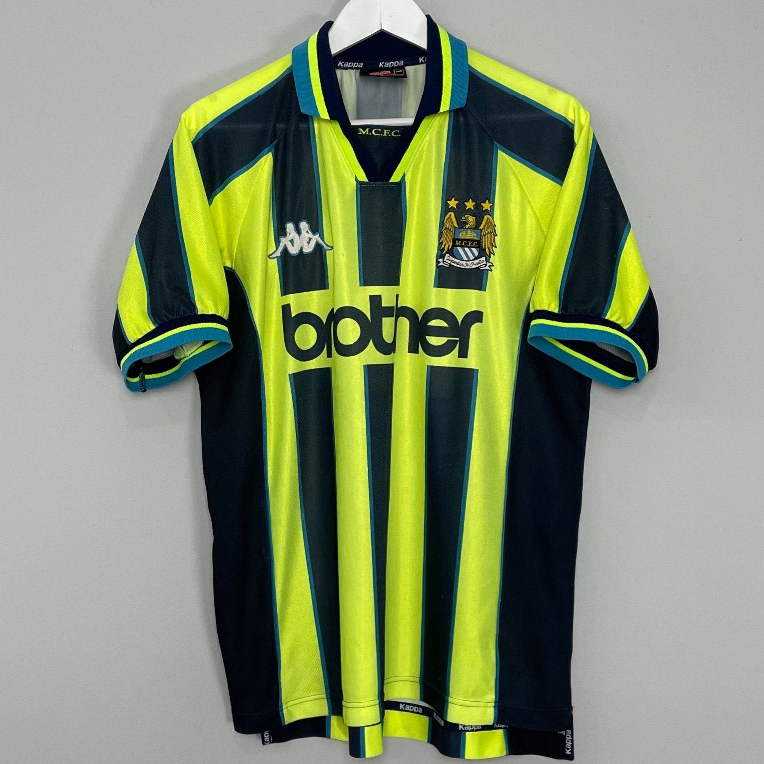 Shop 1998/99 MANCHESTER CITY AWAY SHIRT (L) KAPPA, classic football shirts, vintage football shirts & retro soccer jerseys at Cult Kits