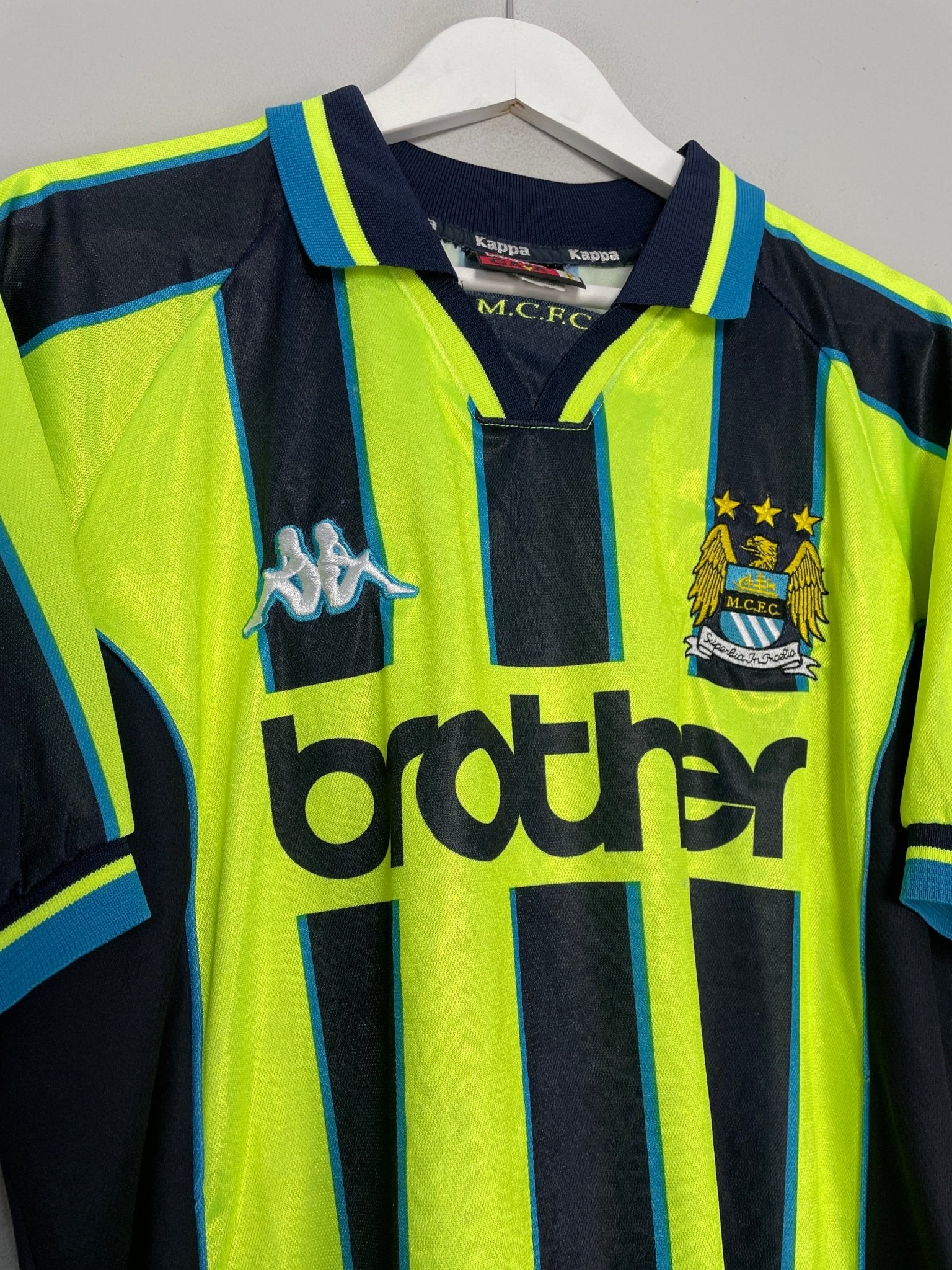 Shop 1998/99 MANCHESTER CITY AWAY SHIRT (L) KAPPA, classic football shirts, vintage football shirts & retro soccer jerseys at Cult Kits