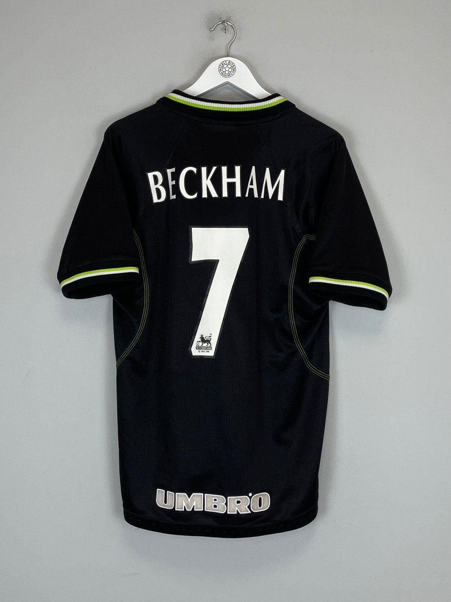 1998/99 MANCHESTER UNITED BECKHAM 7 AWAY SHIRT (M) UMBRO - Cult Kits - Medium - Buy Vintage Football Shirts, Authentic Retro Football Shirts For Sale, Classic Football Shirts & Soccer Jersey