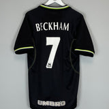 1998/99 MANCHESTER UNITED BECKHAM 7 AWAY SHIRT (M) UMBRO - Cult Kits - Medium - Buy Vintage Football Shirts, Authentic Retro Football Shirts For Sale, Classic Football Shirts & Soccer Jersey