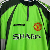 Shop 1998/99 MANCHESTER UNITED GK SHIRT (M) UMBRO, classic football shirts, vintage football shirts & retro soccer jerseys at Cult Kits