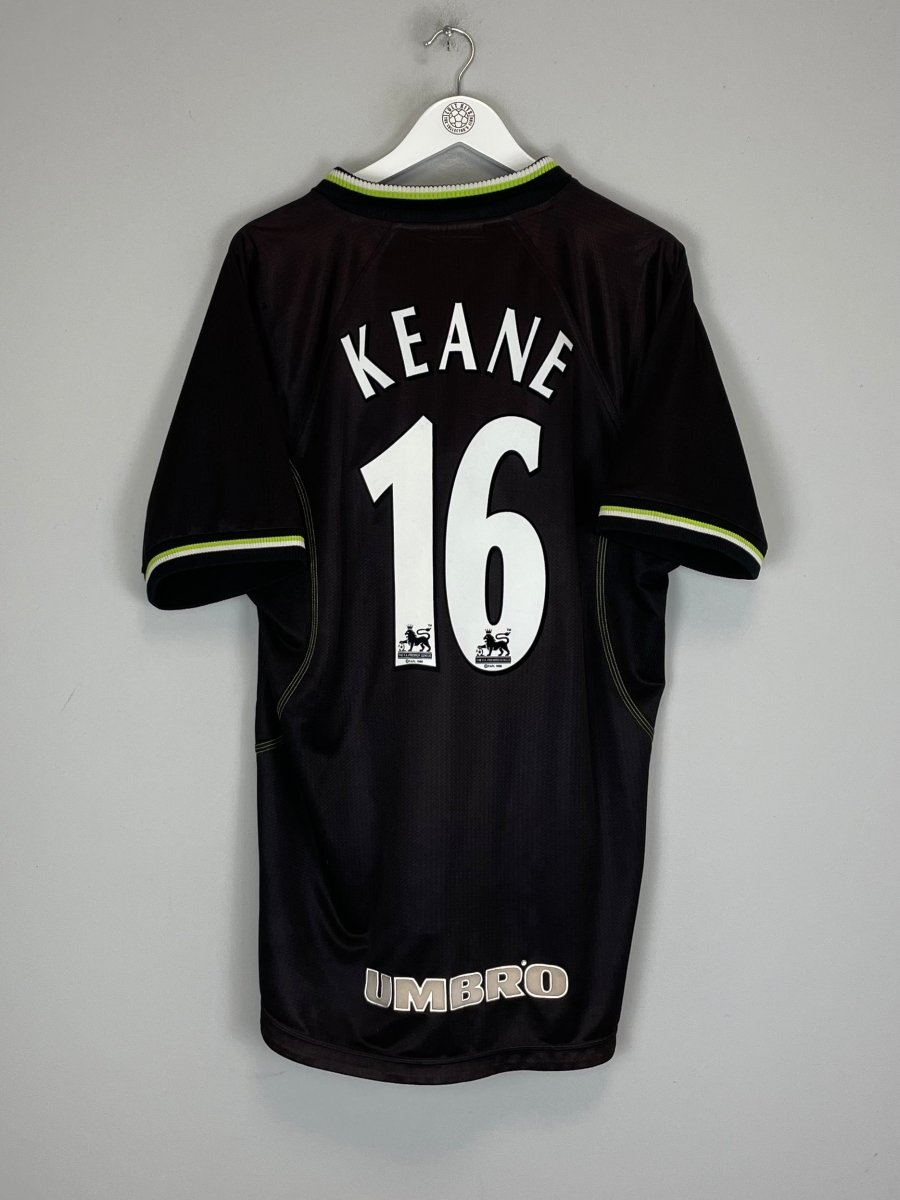 1998/99 MANCHESTER UNITED KEANE 16 AWAY SHIRT (L) UMBRO - Cult Kits - Large - Buy Vintage Football Shirts, Authentic Retro Football Shirts For Sale, Classic Football Shirts & Soccer Jersey