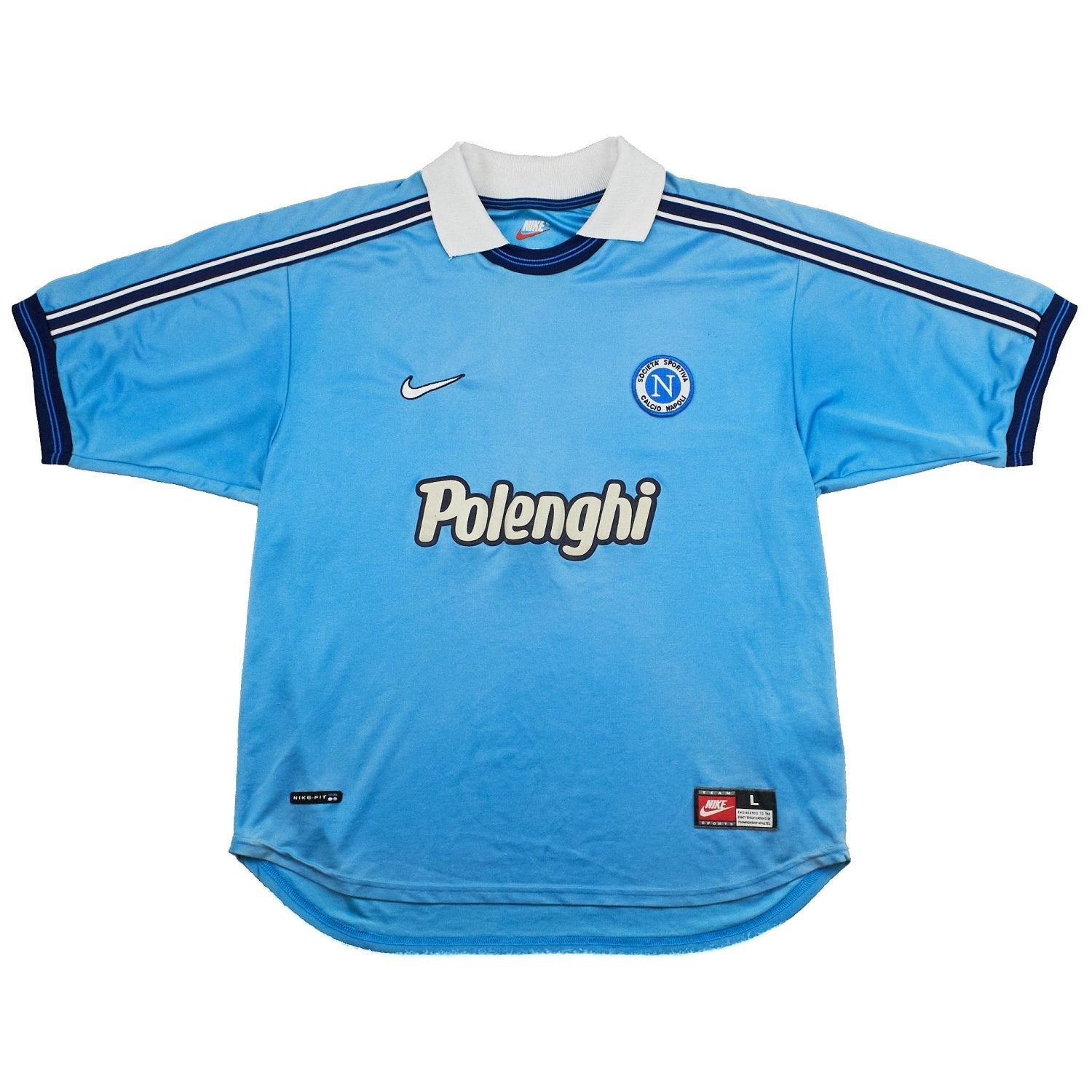 Buy 1998/99 Napoli Home Shirt (L) Nike ~ Free worldwide shipping ~ Authentic Vintage Football Shirts from Cult Kits