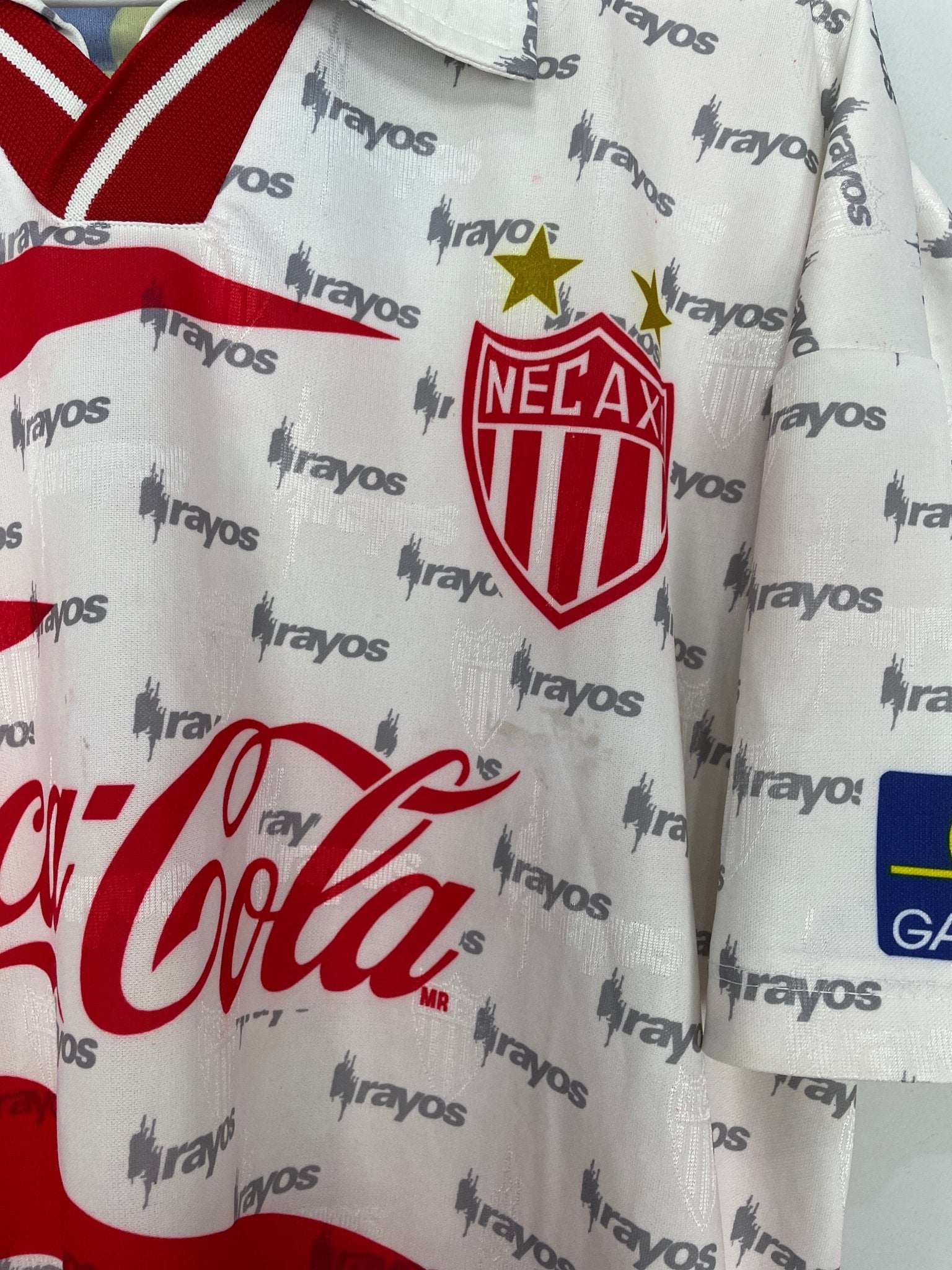 Shop 1998/99 NECAXA HOME SHIRT (M) UMBRO, classic football shirts, vintage football shirts & retro soccer jerseys at Cult Kits