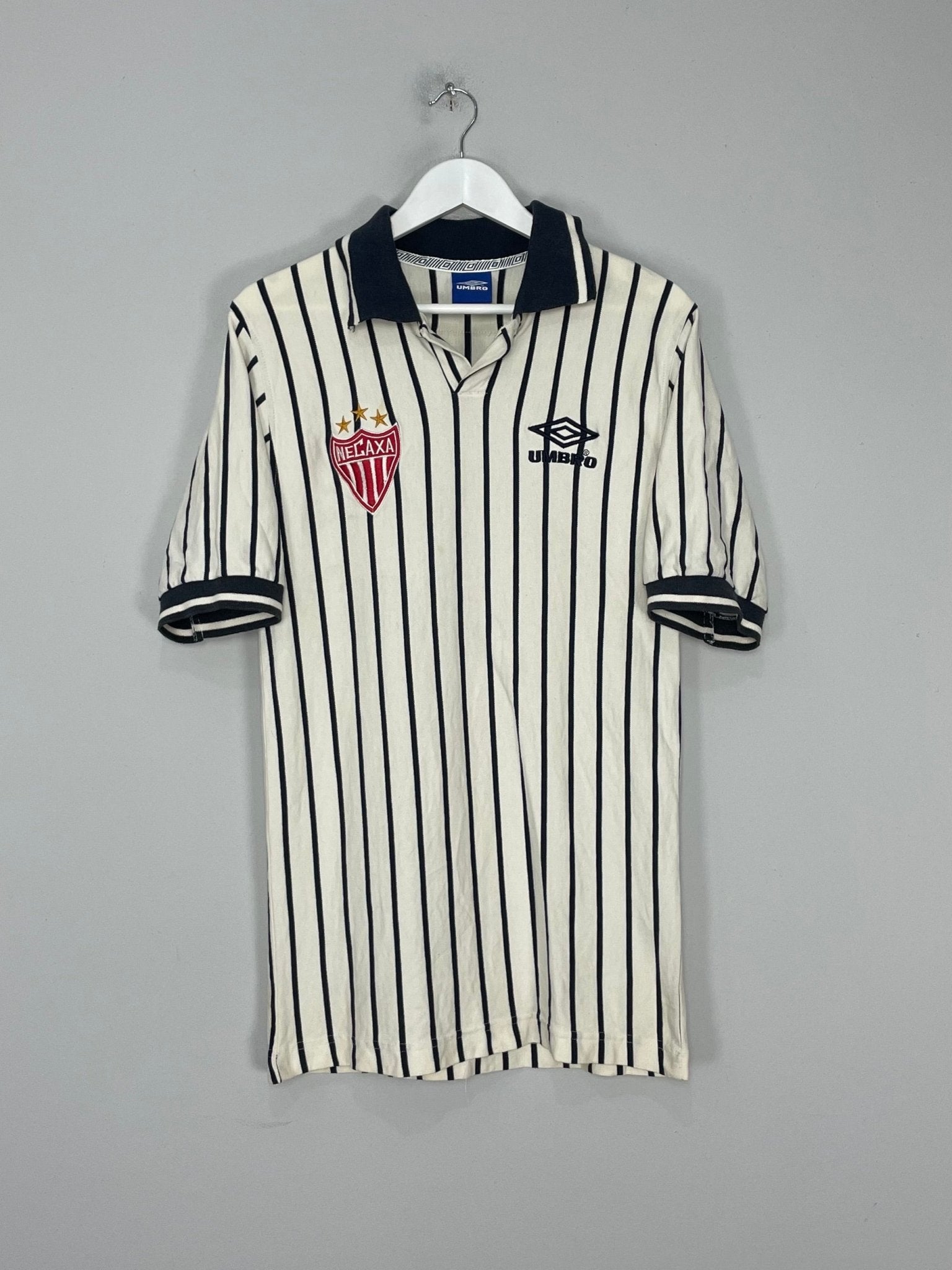 Shop 1998/99 NECAXA POLO SHIRT (L) UMBRO, classic football shirts, vintage football shirts & retro soccer jerseys at Cult Kits