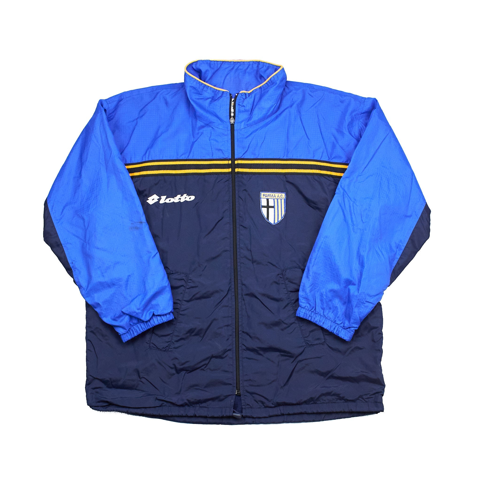 Buy 1998/99 Parma Rain Jacket (XL) Lotto ~ Free worldwide shipping ~ Authentic Vintage Football Shirts from Cult Kits
