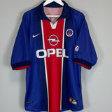 Shop 1998/99 PSG HOME SHIRT (XL) NIKE, classic football shirts, vintage football shirts & retro soccer jerseys at Cult Kits