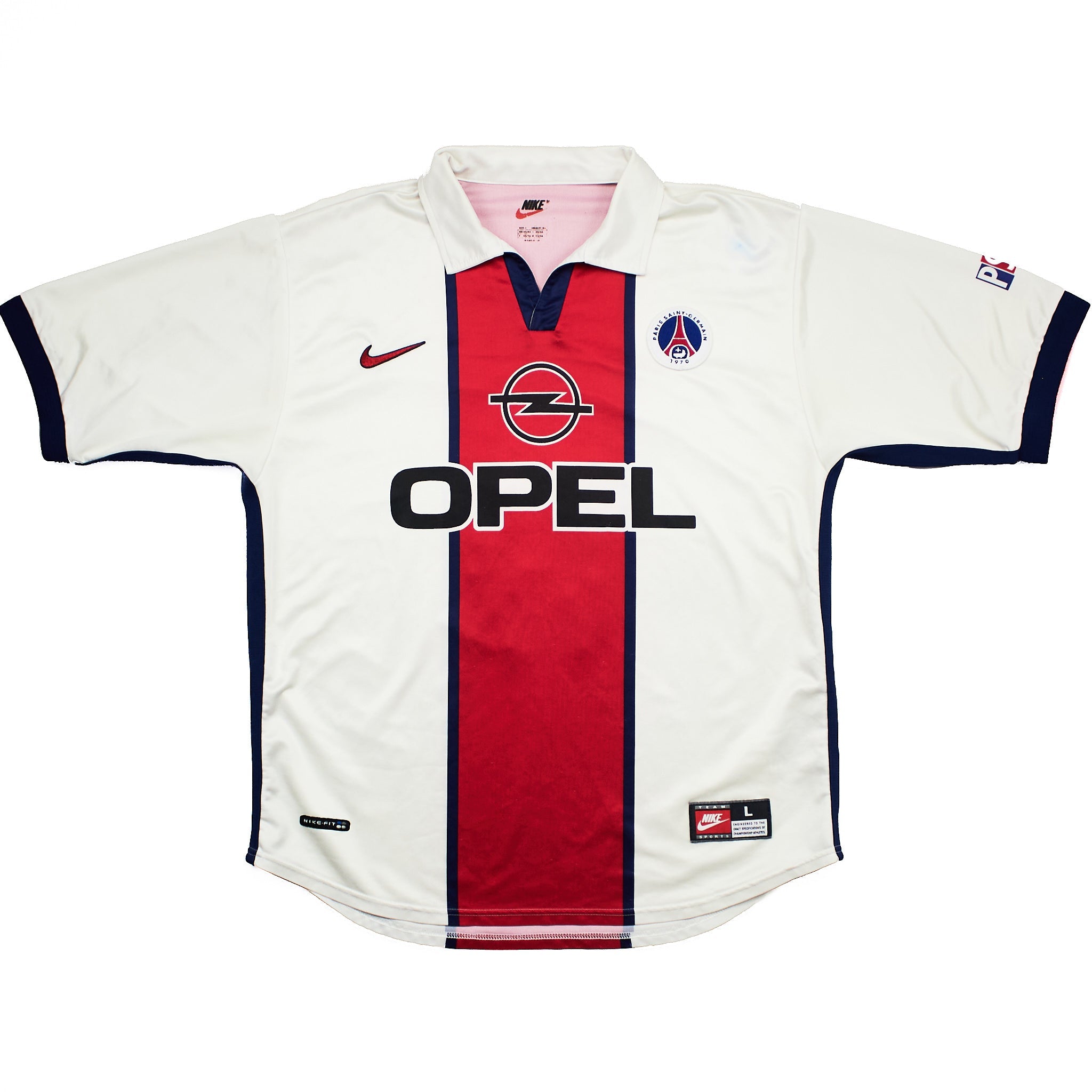 Buy 1998/99 PSG Mendy 5 Away Shirt (L) Nike ~ Free worldwide shipping ~ Authentic Vintage Football Shirts from Cult Kits