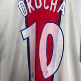 Shop 1998/99 PSG OKOCHA #10 AWAY SHIRT (L) NIKE, classic football shirts, vintage football shirts & retro soccer jerseys at Cult Kits