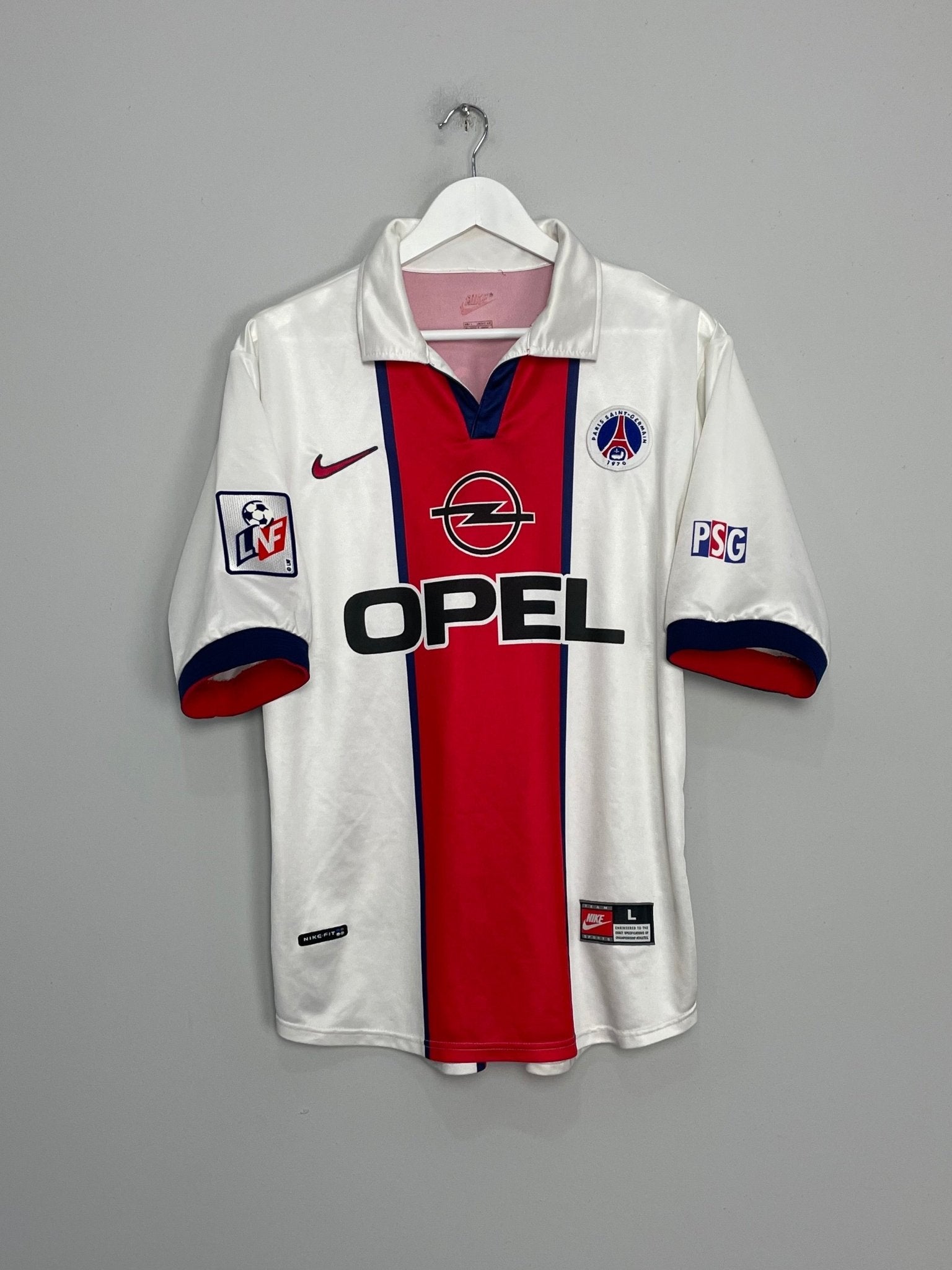 Shop 1998/99 PSG OKOCHA #10 AWAY SHIRT (L) NIKE, classic football shirts, vintage football shirts & retro soccer jerseys at Cult Kits