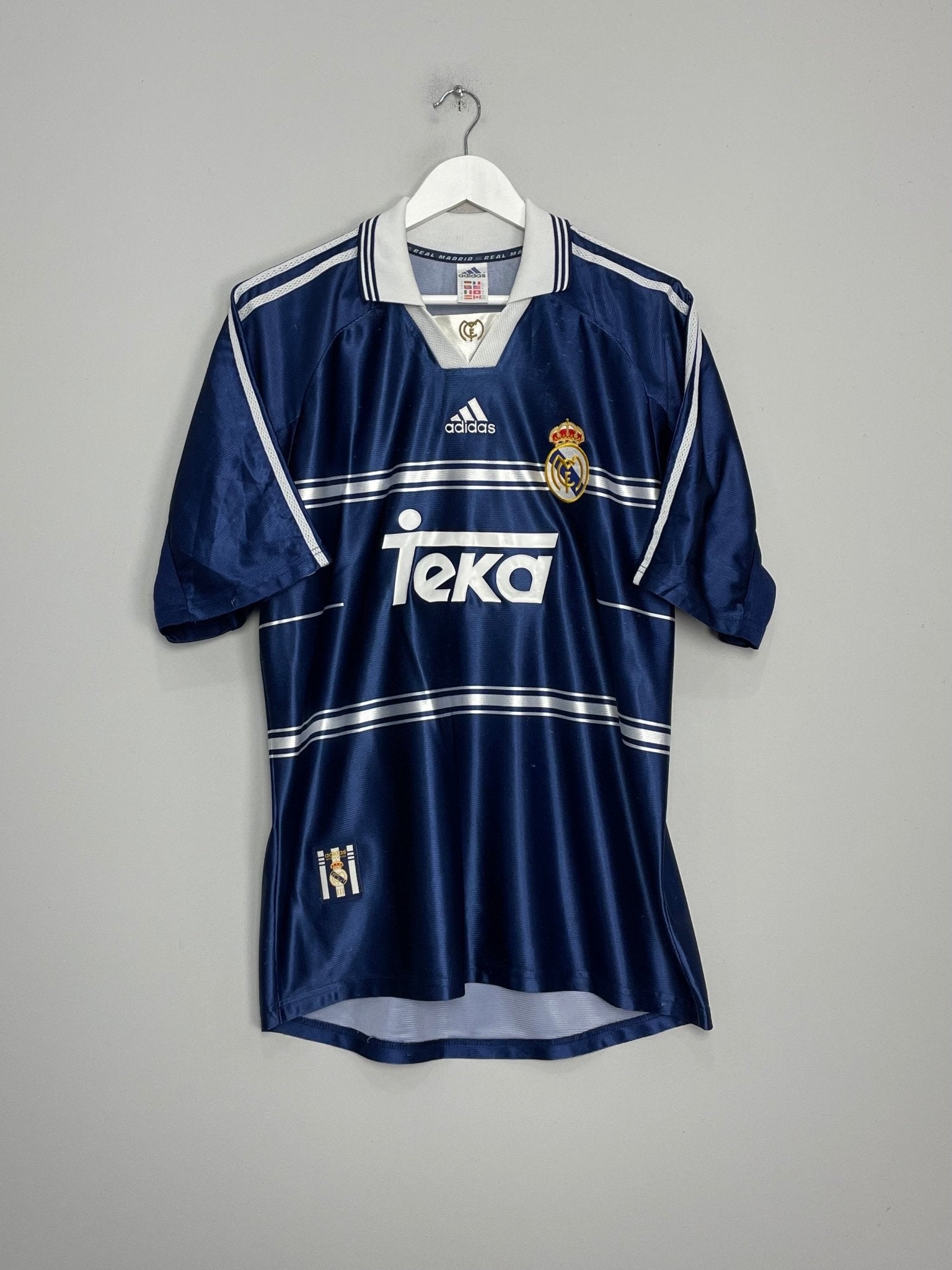 Shop 1998/99 REAL MADRID AWAY SHIRT (M) ADIDAS, classic football shirts, vintage football shirts & retro soccer jerseys at Cult Kits