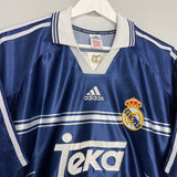 Shop 1998/99 REAL MADRID AWAY SHIRT (M) ADIDAS, classic football shirts, vintage football shirts & retro soccer jerseys at Cult Kits