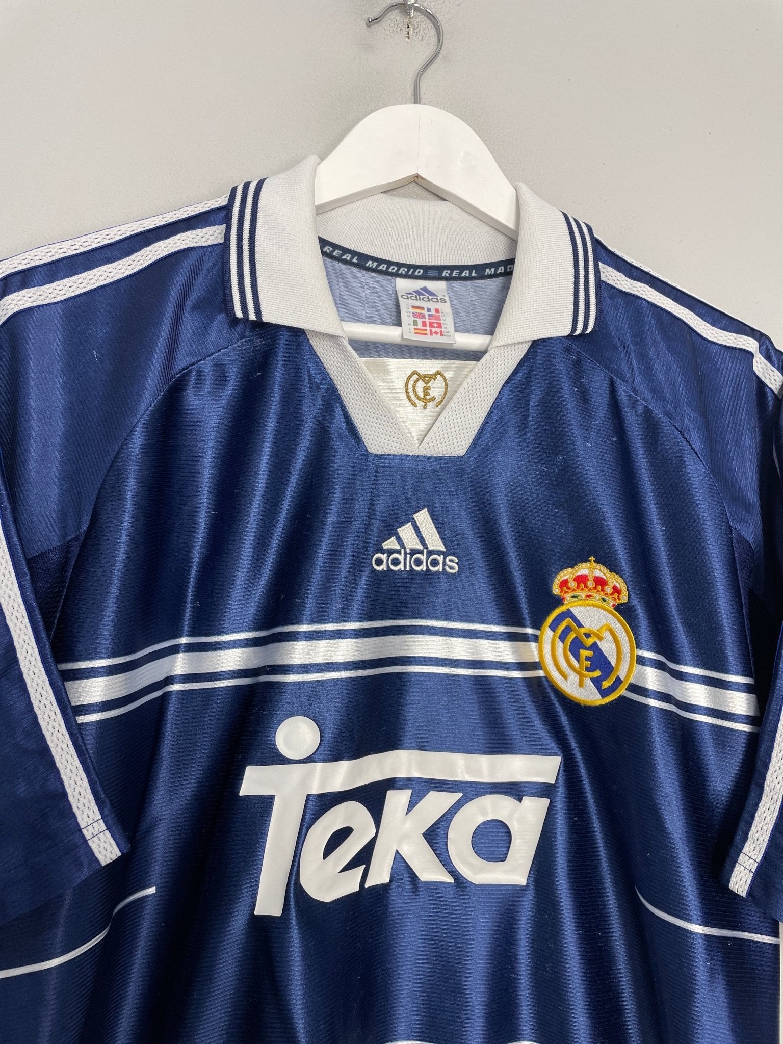 Shop 1998/99 REAL MADRID AWAY SHIRT (M) ADIDAS, classic football shirts, vintage football shirts & retro soccer jerseys at Cult Kits